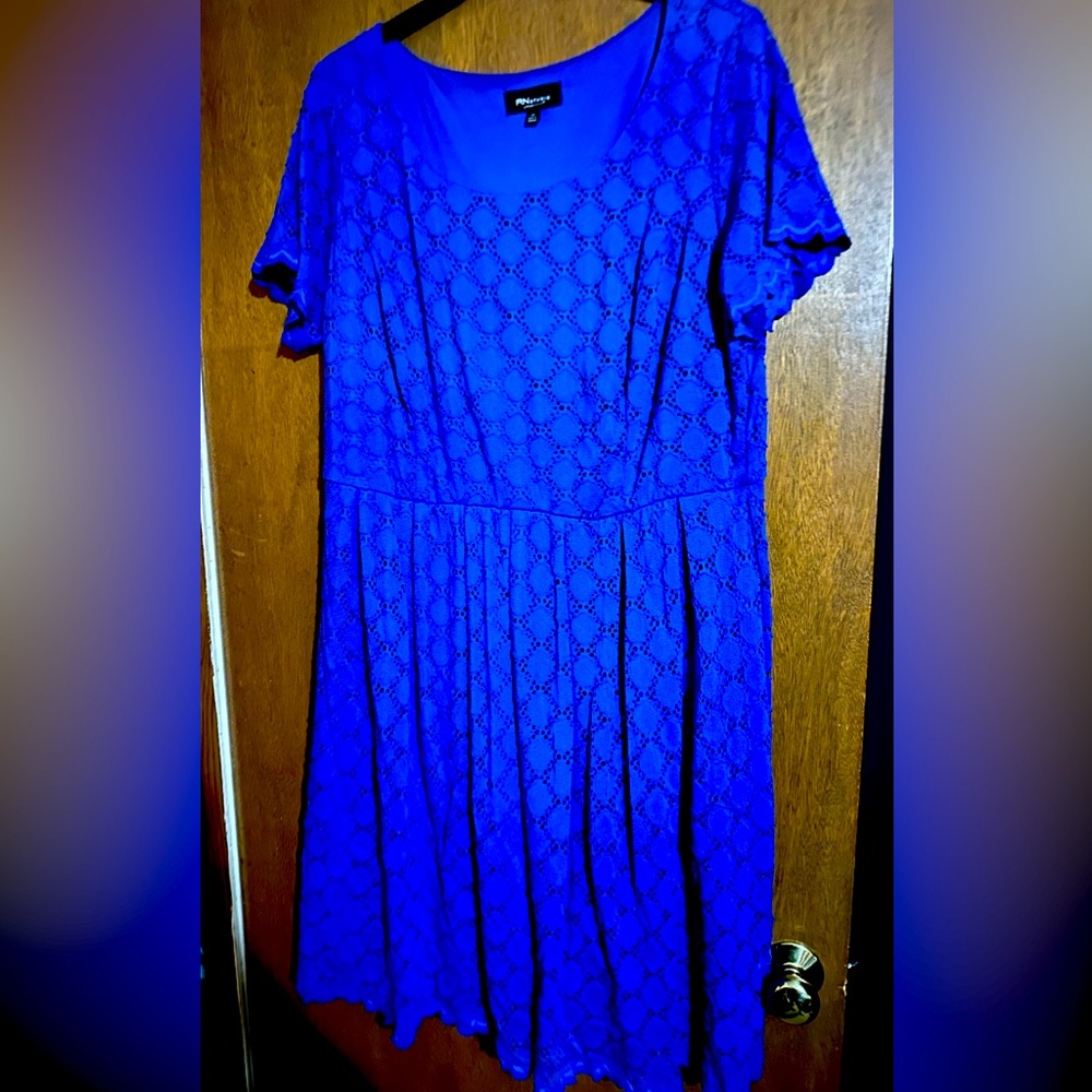 Blue lace dress